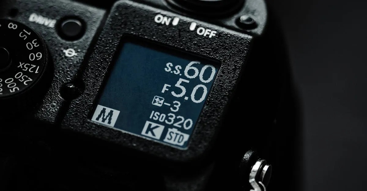 drone camera settings display